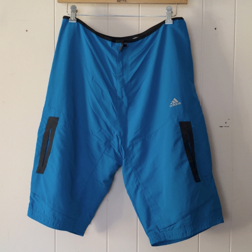 adidas Blue Swim Board Shorts with Black Accents